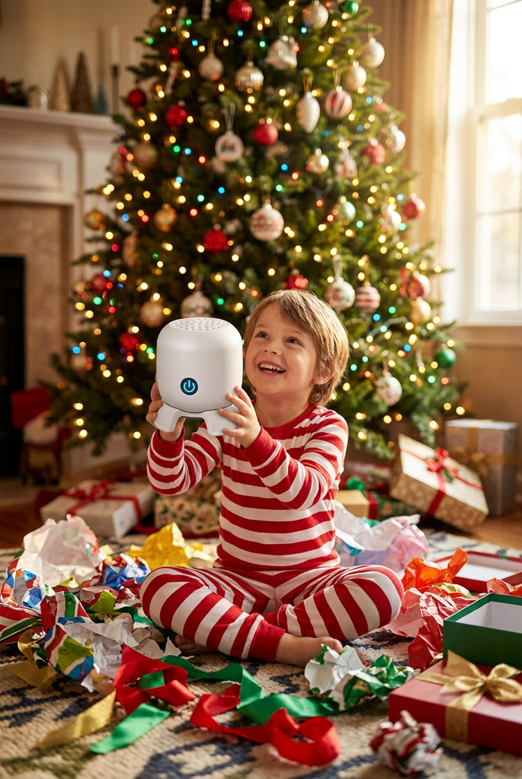 Projector on Christmas morning